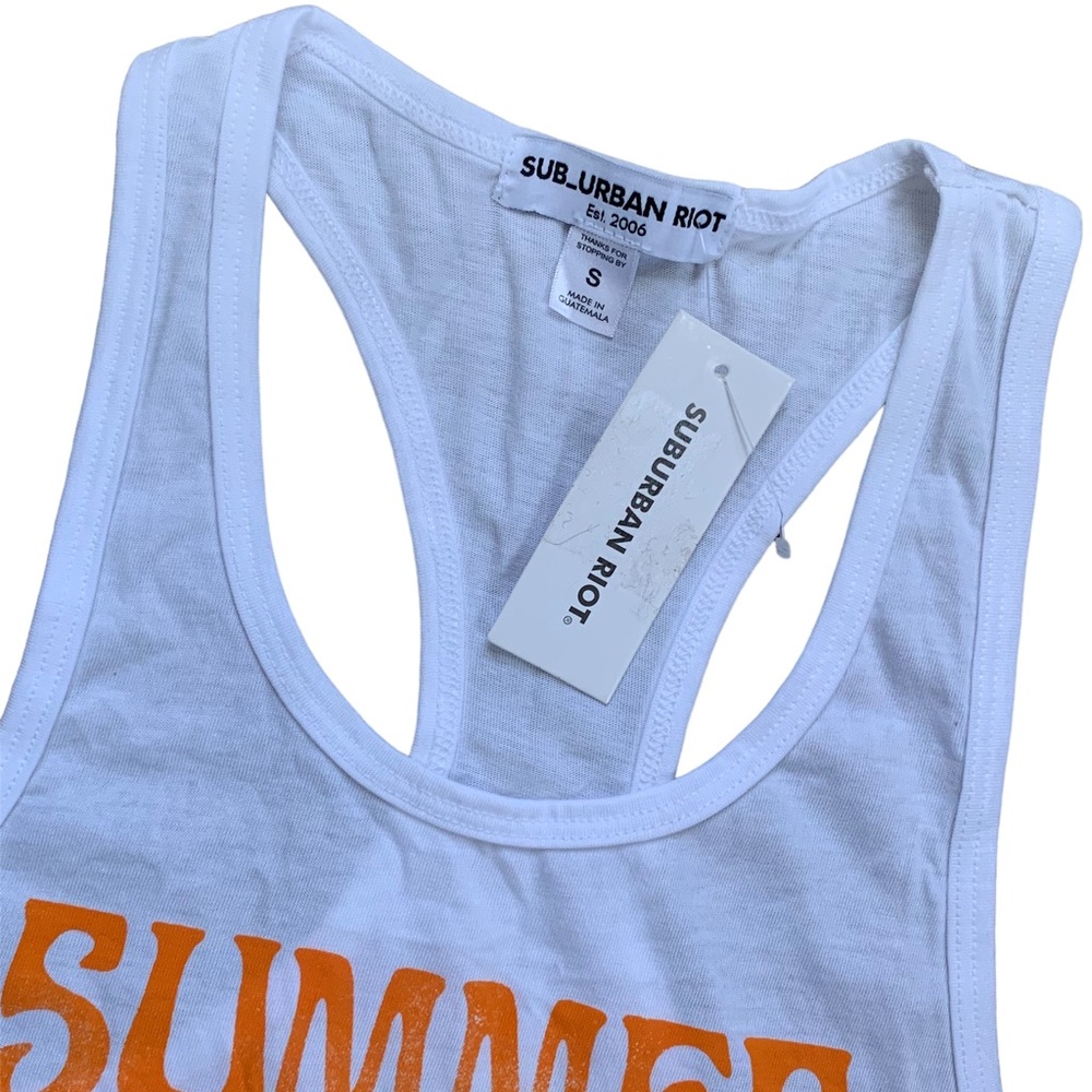 Sub_Urban Riot “Summer Tour” White Racerback Tank Top - Picture 2 of 8